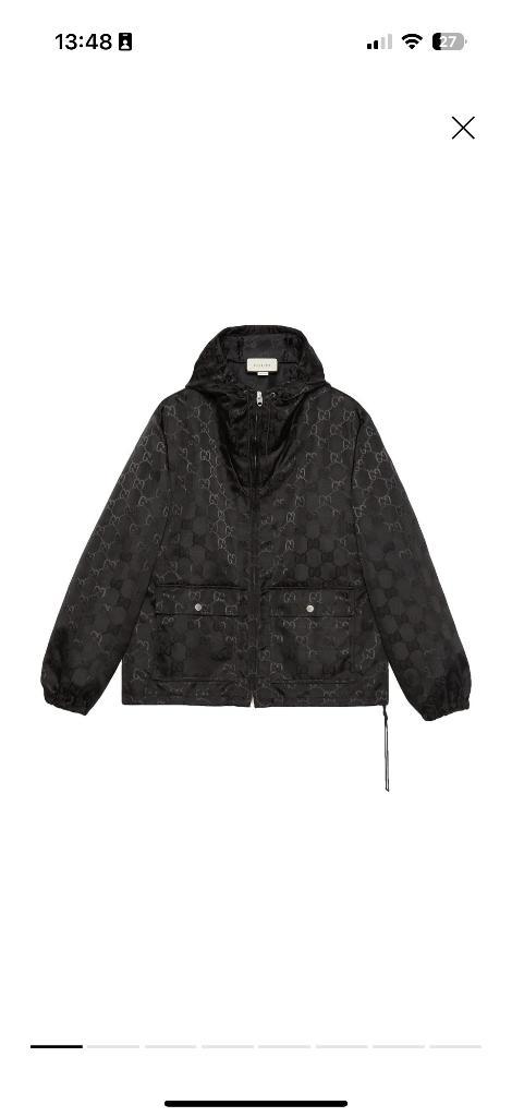 Gucci GG Canvas Nylon jacket, Kleding | Heren, Jassen | Zomer, Nieuw, Overige maten, Zwart, Ophalen of Verzenden