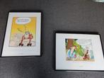 2 afbeeldingen van Asterix en Obelix , franstalig, ingelijst, Ophalen, Asterix en Obelix, Gebruikt, Overige typen