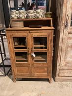 Prachtig teakhouten cabinet, 25 tot 50 cm, 50 tot 100 cm, Ophalen of Verzenden, Glas