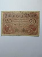 Duitse 20 Mark Darlehnskassenschein 1918, Ophalen of Verzenden, Duitsland, Los biljet