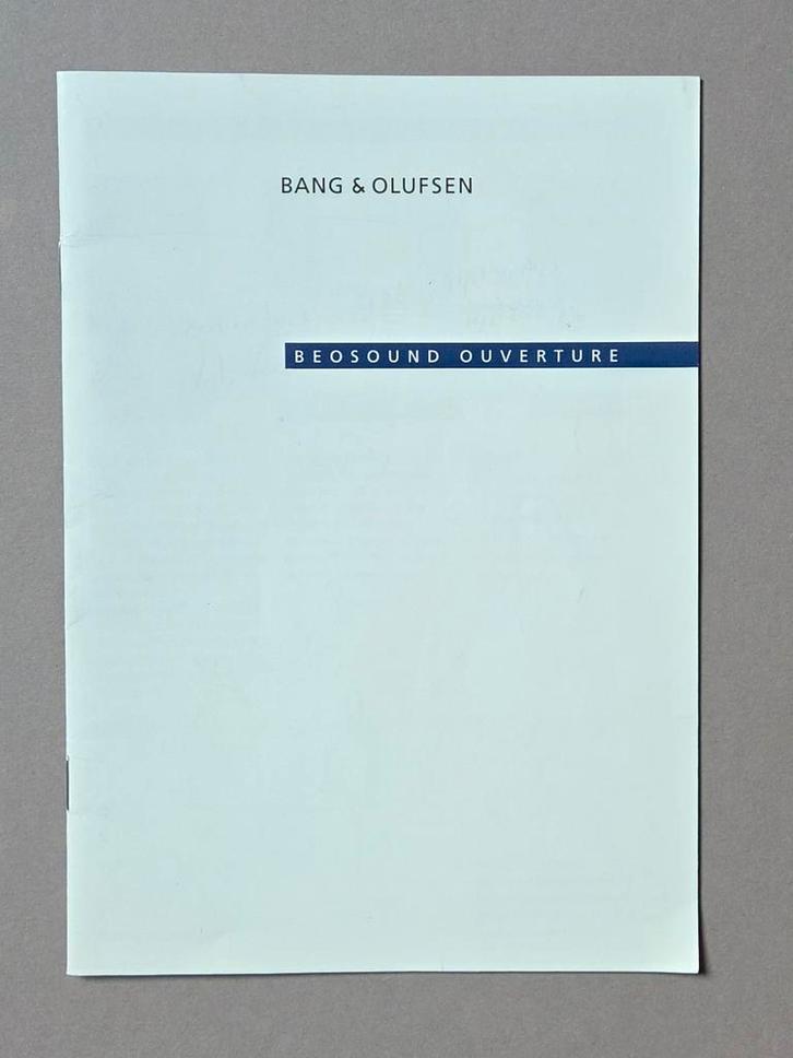 Bang & Olufsen gebruiksaanwijzing Beosound Ouverture. Izgst., Audio, Tv en Foto, Stereo-sets, Zo goed als nieuw, Cassettedeck