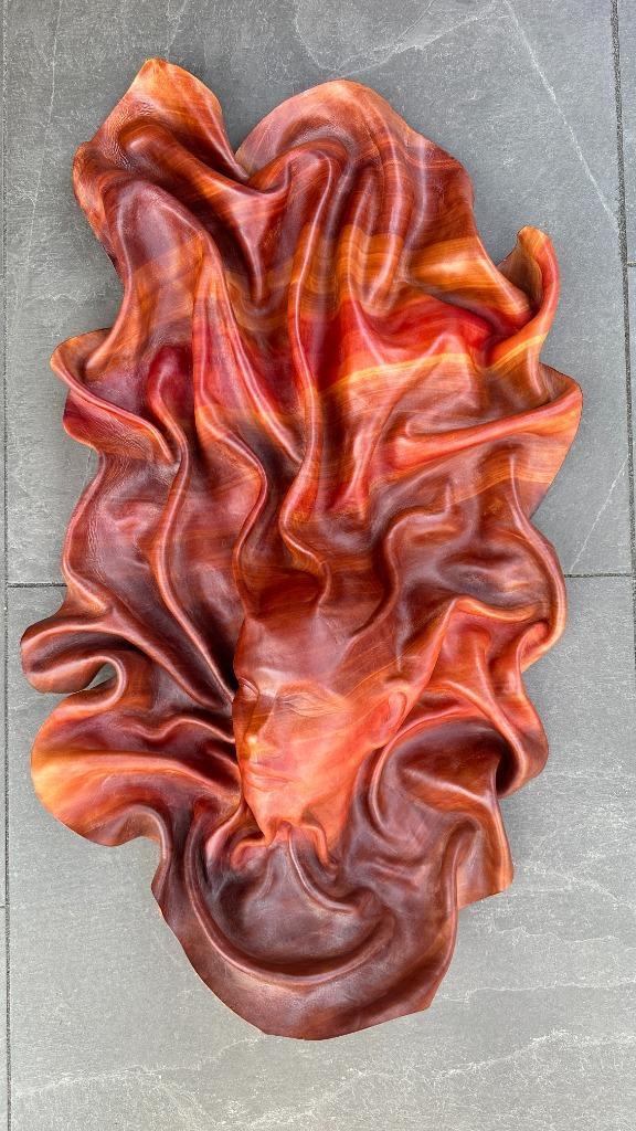 Venetiaans masker leer wanddecoratie kunst, Antiek en Kunst, Kunst | Designobjecten, Ophalen of Verzenden