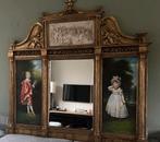 Bijzonder groot antiek wandpaneel van hout met bladgoud, Ophalen, Rechthoekig