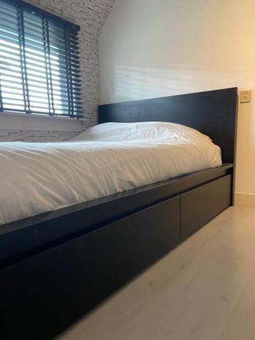 Ikea Malm bed 140x200cm incl. 2 lades - afbeelding 2