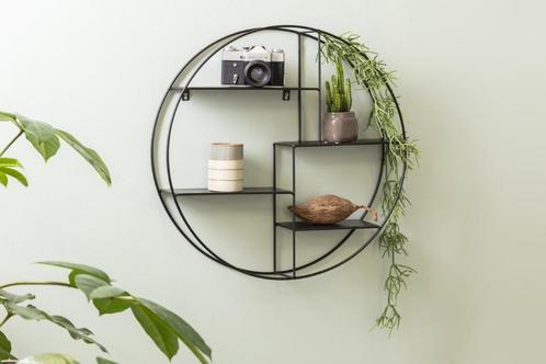Lifa Living wandrek Ronda metaal zwart, Huis en Inrichting, Woonaccessoires | Wandplanken en Boekenplanken, Nieuw, Ophalen