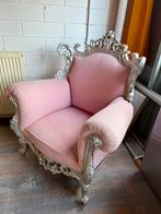 Fauteuil met houtsnijwerk, Ophalen of Verzenden