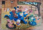 Vintage puzzel met mini's van Disney, Kinderen en Baby's, Ophalen of Verzenden, Meer dan 50 stukjes, Gebruikt, 4 tot 6 jaar