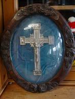 KRUISBEELD ACHTER GLAS, Antiek en Kunst, Antiek | Religie, Ophalen of Verzenden