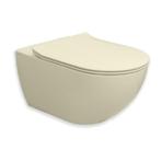 Toiletpot zandkleurig met zandkleurige toiletbril, Ophalen, Nieuw, Toilet