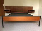 Vintage Cees Braakman Pastoe hoofdbord en bed, Huis en Inrichting, Slaapkamer | Bedden, Bruin, Vintage, Tweepersoons, Zo goed als nieuw