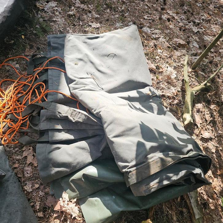 Yurt Buitendoek Canvas - 6.6m - Legergroen, Caravans en Kamperen, Tenten, meer dan 6, Gebruikt, Ophalen