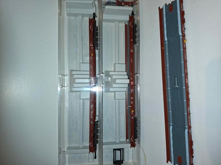 Fleischmann Rollende Landstrasse, 3 wagons, Hobby en Vrije tijd, Modeltreinen | H0, Zo goed als nieuw, Wagon, Gelijkstroom, Fleischmann