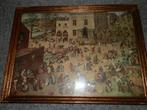 Schilderij van Pieter Bruegel kinderspiele antiek, Antiek en Kunst, Kunst | Schilderijen | Klassiek, Ophalen of Verzenden