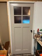 Oude houten deur met kozijn, Doe-het-zelf en Verbouw, Deuren en Horren, Ophalen, Gebruikt, 80 tot 100 cm, Binnendeur