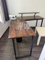 L-vorm/L-Shaped Desk VASAGLE 140x130cm Bruin Zwart Bureau, Ophalen, Zo goed als nieuw, Bureau