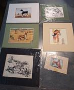 Diverse vintage basenji prints, Ophalen of Verzenden, Zo goed als nieuw, Beeldje of Figuurtje