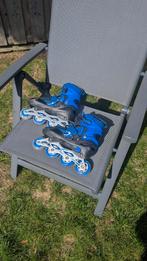 Blauwe Skeelers Verstelbaar + Bescherming Maat S, Kinderen, Ophalen of Verzenden, Inline skates 4 wielen, Verstelbaar