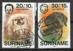 Suriname 1976 Hond huisdier tekkel pekingees, Verzenden, Gestempeld