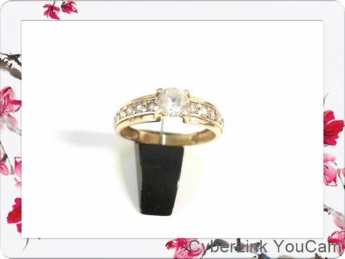 322457-2 14k Zirkonia’s & Goud: Puur Perfectie!, Sieraden, Tassen en Uiterlijk, Ringen, Zo goed als nieuw, Dame, 17 tot 18, Goud