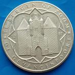 Bergen op Zoom 1 Krabbendaalder, Gevangenpoort 1287 - 1987, Postzegels en Munten, Penningen en Medailles, Verzenden, Overige materialen