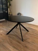 WOOOD Bruno ronde eettafel – ø 120 cm – zwart, Huis en Inrichting, Tafels | Eettafels, Ophalen, Gebruikt, 100 tot 150 cm, Rond