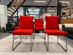 4 Nieuw Jess Design Largo eetkamerstoelen rood stof Stoel, Huis en Inrichting, Stoelen, Nieuw, Ophalen of Verzenden, Vier, Jess