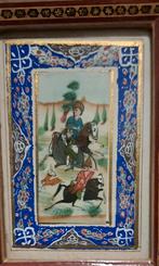 Perzisch miniatuur van jachtpartij, Antiek en Kunst, Ophalen