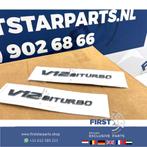 V12 BI TURBO zijscherm EMBLEEM SET LOGO BADGE Mercedes BI TU, Auto-onderdelen, Ophalen of Verzenden, Gebruikt, Voor, Mercedes-Benz