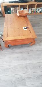 Opium style salontafel hout, Huis en Inrichting, Tafels | Salontafels, Ophalen, 100 tot 150 cm, 50 tot 100 cm, Minder dan 50 cm