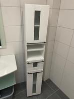 Badkamerkast wit met zwarte hendels, Ophalen, (Half)hoge kast, Minder dan 50 cm, Zo goed als nieuw