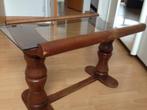 Bijzettafel: afm. 70 x 37 cm hoogte 42 cm mat: eiken., Ophalen, Minder dan 45 cm, Minder dan 55 cm, Zo goed als nieuw