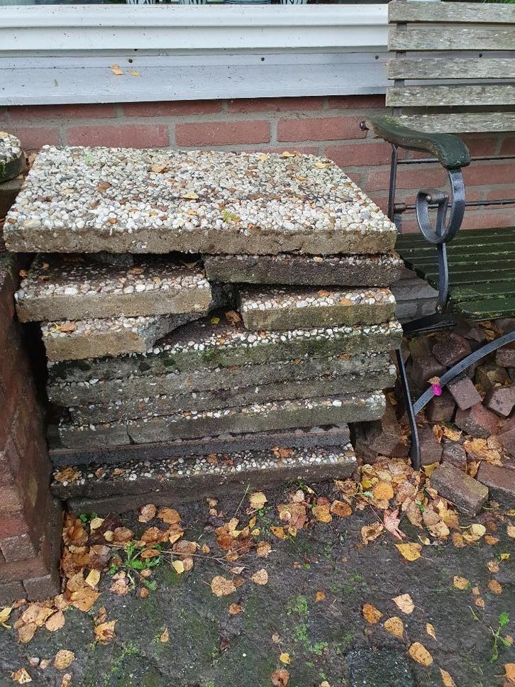 grindtegels, Tuin en Terras, Tegels en Klinkers, Gebruikt, Terrastegels, Beton, Minder dan 5 m², Ophalen