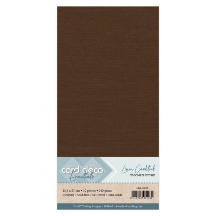 Card Deco karton vierkant 33 chocolate brown 10 vel 240 gram, Hobby en Vrije tijd, Scrapbooking, Nieuw, Papier of Karton, Overige merken