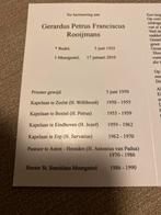 pastoor Rooijmans 1925 Budel 2010 Moergestel, Ophalen of Verzenden, Bidprentje