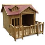 Hondenhok hout | Met veranda | 105 x 94 x 78 cm, Dieren en Toebehoren, Honden-accessoires, Nieuw, Verzenden