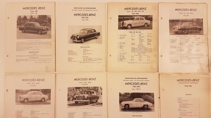 8x MERCEDES 1953-1961 Olyslager Kluwer Vraagbaken + 190SL, Auto diversen, Handleidingen en Instructieboekjes, Ophalen of Verzenden