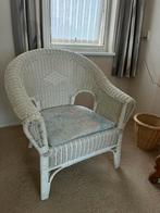 2 witte rotan stoelen, Ophalen, Gebruikt, Twee, Wit