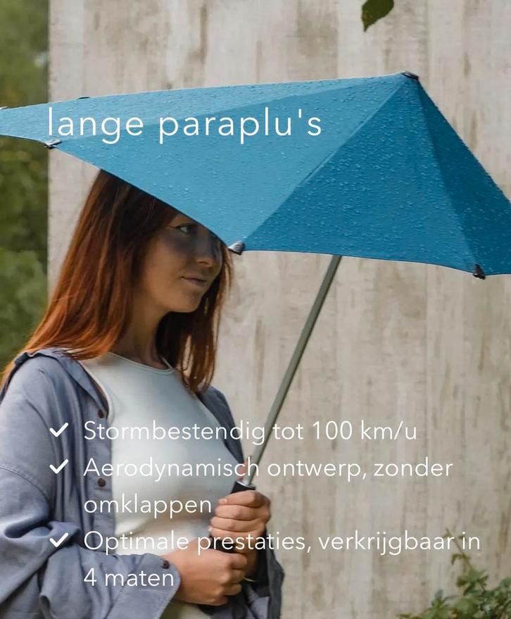 Senz Stormparaplu - Nieuw! Norm. 70 euro, Sieraden, Tassen en Uiterlijk, Paraplu's, Nieuw, Zwart, Ophalen of Verzenden