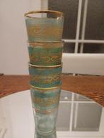 4 Marokkaanse theeglazen met gouden details, Ophalen of Verzenden, Gebruikt, Overige typen