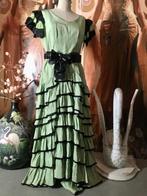 Antieke Franse Folies showgirl jurk zijde theater maat L-XL, Antiek en Kunst, Antiek | Kleding en Accessoires, Ophalen of Verzenden