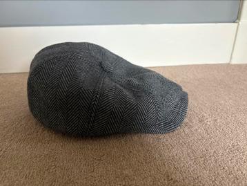 Vintage flatcap voorgevormd grijs beschikbaar voor biedingen