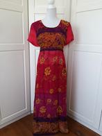 Ericobel vintage rood roze hippie maxi jurk, maat 2 (= M), Maat 38/40 (M), Ophalen of Verzenden, Ericobel, Gedragen