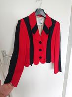 Vintage 90's Moschino blazer rood/donker blauw maat 38, Maat 38/40 (M), Zo goed als nieuw, Jasje, Rood