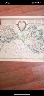 Wereldkaart, herdruk 1750, Boeken, Atlassen en Landkaarten, Ophalen of Verzenden, Zo goed als nieuw, 1800 tot 2000, Landkaart