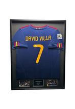 David Villa Spanje 10/11 gesigneerd ingelijst uit shirt, Buitenlandse clubs, Soccersignings.nl, Shirt, Nieuw
