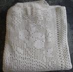 antiek katoenen gehaakt sprei - 190 x 170cm, Ophalen of Verzenden, Wit, Overige typen