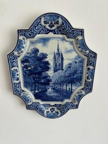 Delfs blaauwe tegel: Oude Kerk Delft (JTH Dessens) beschikbaar voor biedingen