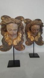 Koppel renaissance zuidelijke nederlanden polychrome engelen, Antiek en Kunst, Ophalen