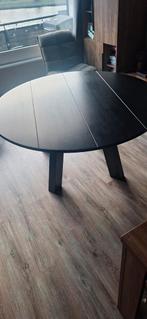 Zwarte eettafel rond 150 cm, Huis en Inrichting, Tafels | Eettafels, Ophalen