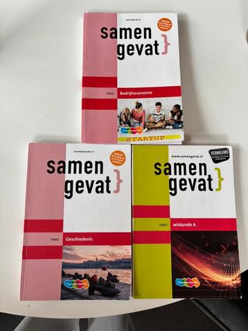 Samengevat boekjes VWO WisA, Geschiedenis en Beco beschikbaar voor biedingen